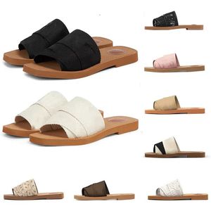 Designer Sluys Slippers para mujeres Tubas amaderadas Mulas Sandalias planas Carta de tobogán Slipper Girl Girl Pink Pink Pink Beach Plataforma Plataforma de playa Flip Flip Flip