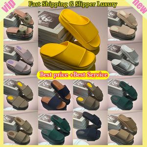 Designer Slipper Fashion Sandals Platform Slippers Geborduurd canvas platte muilezels geborduurd linnen hak sandaal platform Sliders schoenen 35-45