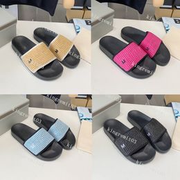 Designer Slipper Flats Rubberen sandalen Warme damespantoffels Polar Fleece geborduurde letters Zachte glijbaan Effen kleur Scuffs Slides