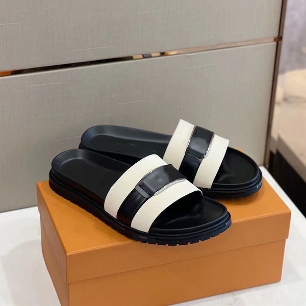 Designer pantoufle luxe sandale hommes femmes chaussures piscine oreiller confort gaufré mules cuivre triple noir rose ivoire été mode diapositives pantoufles de plage 14