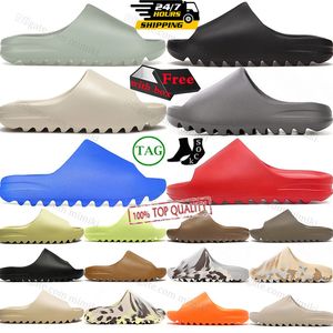 Designador Slider Slider Sal Mineral Azul Onyx Sand Bone Black Blue Vermillion Resina pura Sólo Ararat Sandalias de goma de goma Runners Runr Runr Tobar