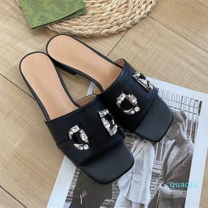 Designer Slipper Hommes Femmes Sandales Marque Diapositives Pantoufles De Mode Lady Slide Fond Épais