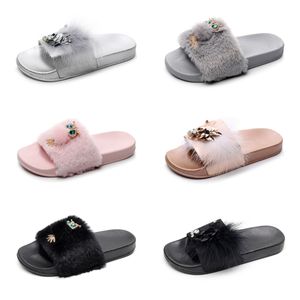 Designer Slipper Slider Men Femmes Summers Plages de sandal Plans de pantoufles Ladies Flips Flops Blancs Pink Blue Slides Chaussures Gai Blacks