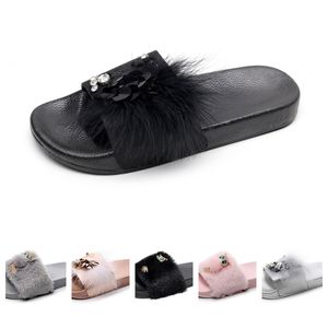 Designer Slipper Slider Mens Femmes Sandal Sandal plages Slipper Ladies Flip Flop Pink Black Blue Slide Chaussures Gai White