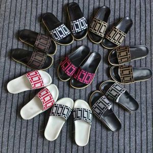 Designer Slipper Dames Slipper Grafische Slippers Bruine Stof Gevlochten Glijbaan Mode Baguette Gesp Sandalen Letter Zomer Slipper Outdoor Luie Schoen