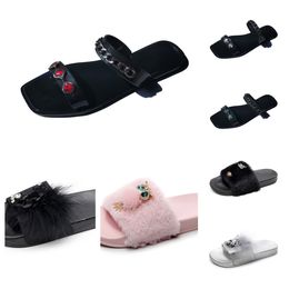 Zapatilla de diseñador para mujer y hombre, sandalia de verano, moda Canvan Flats Mule, plataforma, sandalia de tacón alto, plataforma deslizante, zapato GAI negro