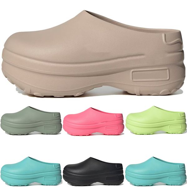 Pantoufles de créateurs Adifom Stan Smith Mule Wonder Taupe Lucid Silver Pink Green Core Black Lucid Lemon Flash Aqua plateforme d'été Hommes Wome sandales