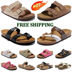 Gratis verzending designer slippers arizona sandaal boston klompen slides sliders mannen dames klomp suède slide gesp slipper slippers schoenen sandalen