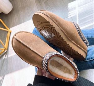 Designer Slippers Australia Boots Boots Fashion Boties Femme Chaussures Chaussures chaudes Plateforme de shearling Plafon Slipper Boes Snow Botes Chestnut Winter Shuo