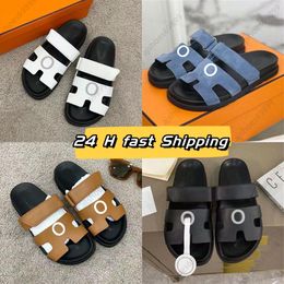 Designer Slippers Strand Klassieke Platte Sandalen Luxe Zomer Dame Lederen Slippers Topkwaliteit Heren Dames Sandalen Dia's maat 36-45