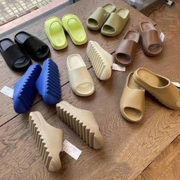 Designer Slippers Foam Runners Sandalen Kanyes Hoge kwaliteit Sandalen Slides voor Heren Dames Slide Bone Onyx Desert Sand Glow Green Outdoor Runner Slipper