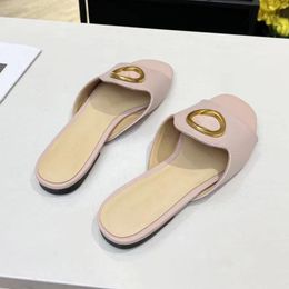 Designer slippers voor dames huis flats sandalen slippers pantoufle schuim loper slides originele doos zomer luxe schoenen maat 10