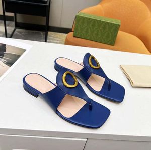 Pantoufles de créateurs pour femmes dames en cuir appartements diapositives sandales luxe mode luxe femme sandale curseurs taille 35-45