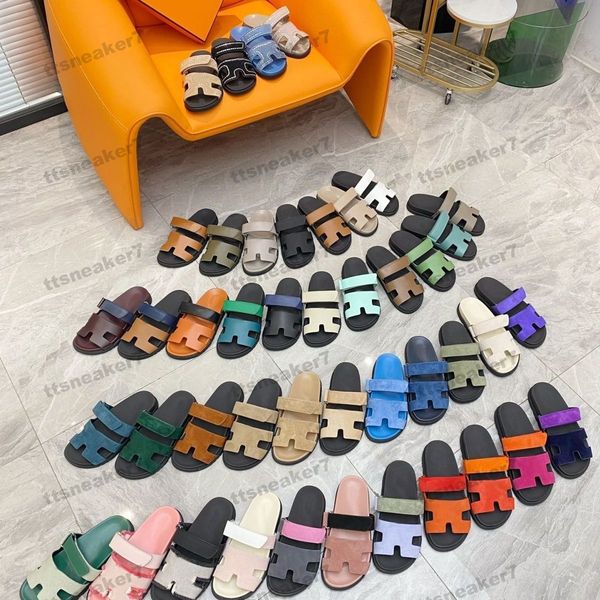 Designer chypre sandales pantoufles hommes pantoufles plates semelles épais semelles authentiques femmes unisexes mules en cuir couple deuxième oncle chaussures décontractées drag soft fashion plage chaussures