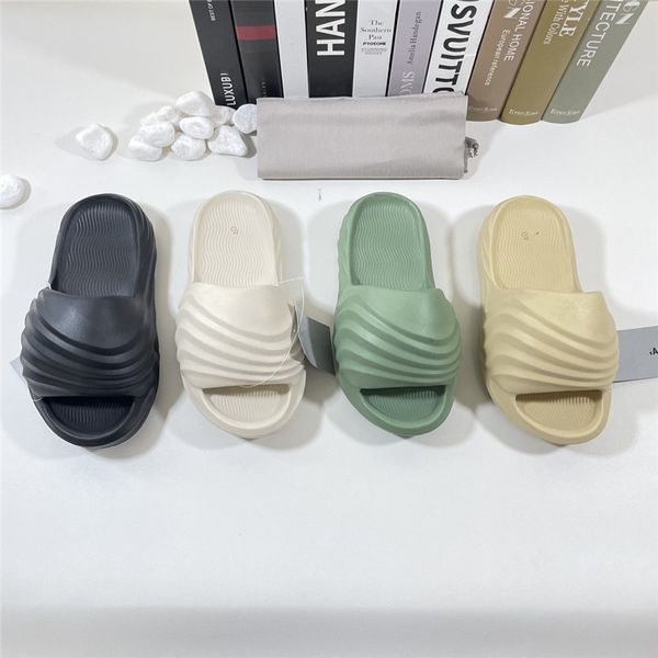 Pantoufles de créateur hommes mousse sandale Sea King vert bulle pantoufle épaissie un mot Slippe diapositives taille de chaussure 40-45