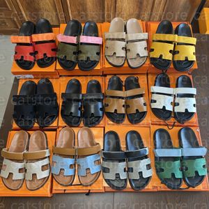 Chinelos de designer masculino sandálias de praia clássica fivela verão antiderrapante ao ar livre couro flip-flops um pé estribo sapatos casuais preguiçosos tamanho grande 35-46