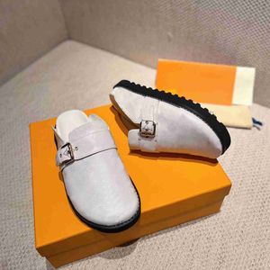 Heren Dames Gemakkelijke sandaal Designer Slippers GEZELLIG COMFORT Slipper Platte sandalen Echt lederen dia's Verstelbare banddia's