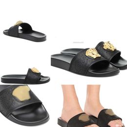 Designer Slippers S New Fashion Classics Palazzo Sandale Casual Shoe Mule Mens Womens Sandale Sliders Metal Slipper Summer Platform Flat Slide Wholesale