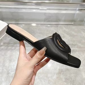 Designer Slippers Sandalen voor dames casual loafers schoenen buiten strand dia's plat bodem met gesp bak unisex echt leer