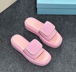 Designer Slippers Sandals Platform Prameurs Multicolor Flora Slides Fashionable Facile-to-Wear Slides Shoes Platform Broidered