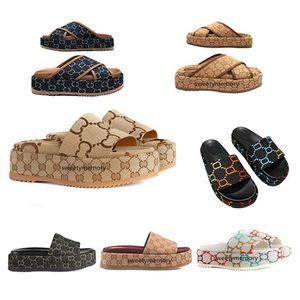 Designer Slippers Sandals Platform Slippers Mules Multicolor Flora glissements à la mode de style facile à porter