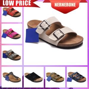 Designer Slippers glisse Sandales Flats d'été Sexy Real Leather Platform Chaussures Ladies plage glisse 2 bretelles ajustées en or Buckles Luxury High Quality Comfort