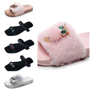 Designer slippers dames heren zomersandaal mode canvan Flat Mule Platforms Hoge hak sandaal platform slider schoen GAI wit