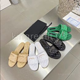 Zapatillas de diseñador Sandalias de mujer Sandalias de piel de becerro Clásicos de la vendimia Sandalias de impresión Diapositivas florales Zapatillas de verano Chanclas de dama al aire libre con caja