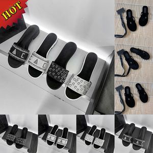 Designadores zapatillas para mujeres imensas plana tanga tobogán sandalias canales zapatillas de seda negra zapatillas casuales blancas zapatillas de playa de verano de lujo deslizamiento de la playa