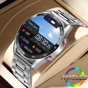 Diseñador de relojes inteligentes Ecgppg Bluetooth Call Watch Men Láser en la presión arterial de la salud Fitnes Sports Man impermeable Smartwatchbox 230909