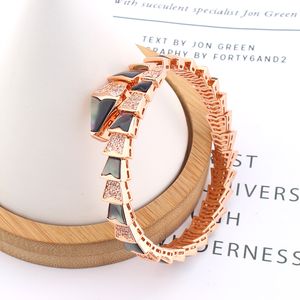 Diseñador serpiente amor Pulsera Damas Rosa 18k Oro Plata Dama Brazalete Diamante Diseñador de lujo Joyería Para mujer Pulseras para hombre Joyería Regalo del partido Accesorios clásicos