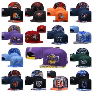 Designer Snapbacks chapeaux Toutes les équipes Logo Broderie Football Baskball Lettre en coton Fermé Mesh flex Bonnets Pêcheur Chapeau plat Hip Hop Sport Hockey Mélange de casquettes Snapback