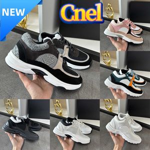 Designer Sneaker Calfskin Casual Chaussures Hommes Femmes Mode Luxe Suède Baskets réfléchissantes Cnel Véritable Tissu En Cuir Daim Runner Hiver Mesh Low Top Baskets