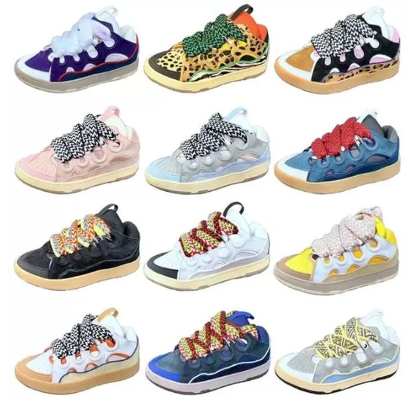 Designer Sneaker Classical Curb Baskets Mesh Tissé Chaussures À Lacets Style Extraordinaire Sneaker En Cuir Embossé Hommes Femmes Sneaker Nappa Chaussure En Cuir De Veau