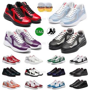 Designer Sneakers America Cup Prad Casual Chaussures Outdoor Prads Mesh Tissu Soft Fabric Athletic Great Cuir Sports Breathable Advanced Sense Running Strainers