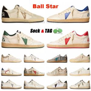 Designer sneakers ballstar doen oude vuile schoenen gouden mode heren dames Ball Star casual schoenen wit zwart goud pailletten leren flats schoenen heren loafers trainers 46 12