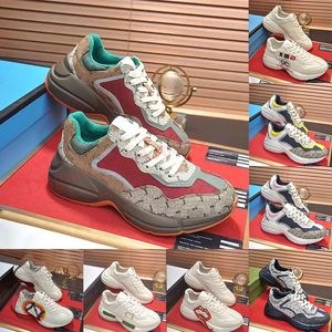 Sneakers de créateurs chaussures décontractées hommes femmes rhyton gvccis sneaker dame as luxurys runner entraîneurs mocassins de tennis chaussures plate-forme multicolore taille 35-46