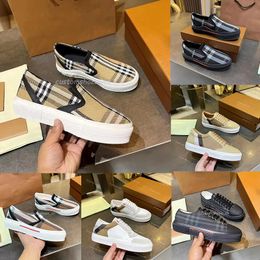 Designer Sneakers Checked Cotton Shoes Men Women Platform Tainers Brand Striped Sneaker Vintage low-top canvas-schoen