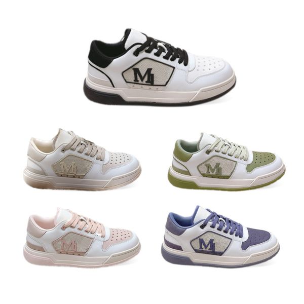 Zapatillas de deporte de diseño Zapatillas de deporte de cuero con logotipo en relieve en piel de becerro multicolor blanca con un diseño elegante y durabilidad para cada paso