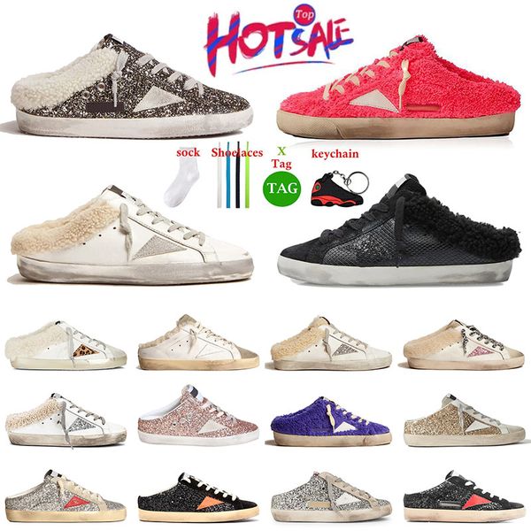 Sneakers de créateurs Superstar Golden Sabot Star Top Slide Doold Dirty Sports Shoes Gooses Plate-Forme Femmes Famous Italie Brand Casual Casual Goldenstar Dhgate Trainers