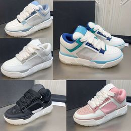 Designer Sneakers MA-1 twee kleurenschoenen kalf lederen sneakers platte rubberen zool afdrukken schoenen veter sneakers met doos 503