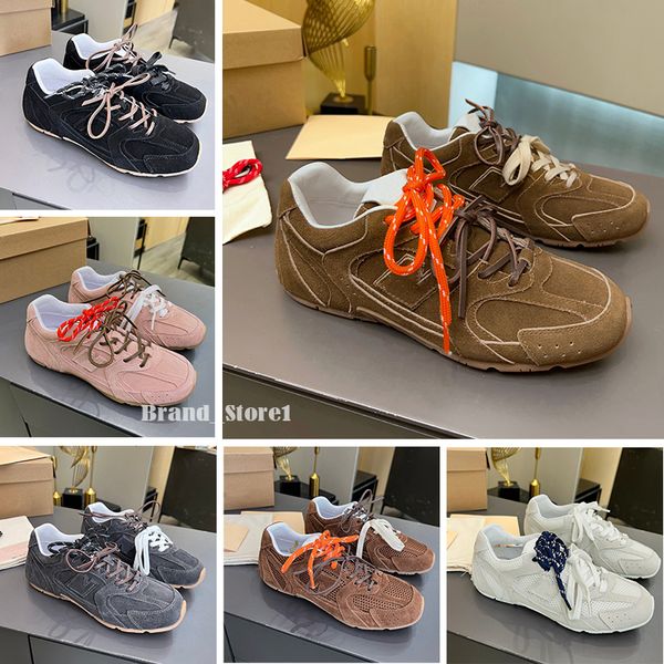 Sneakers de créateurs hommes Chaussures décontractées Marque de luxe Marque co-marquée Chaussures d'entraînement moral réel en cuir double shoelace design baskets de mode baskets