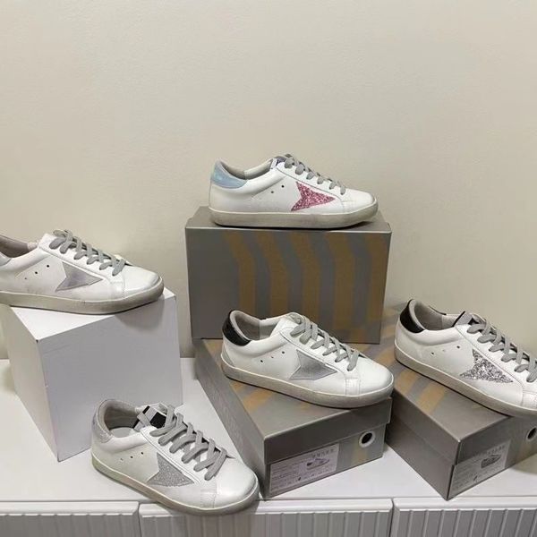 Baskets de créateurs Nouveaux chaussures décontractées Star Italie Marque Baskets Super Star luxe Dirtys Sequin Blanc Do-old Dirty femmes hommes chaussures formateurs avec boîte