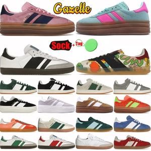 Sneakers de créateurs OG Walking Fashion Casual Flat Suede Stripes en cuir Broidered Couples Veet Trainers Sports Chaussures de course