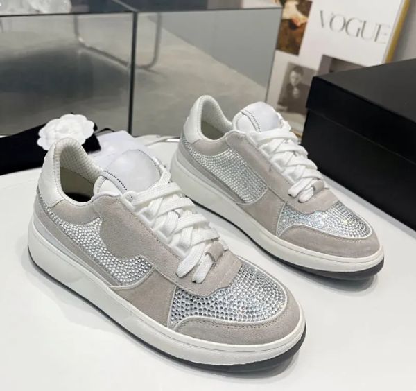 Zapatillas de deporte de diseñador, zapatos informales de gran tamaño, cuero de lujo, gamuza de terciopelo, alpargatas para mujer, zapatillas planas con cordones y plataforma