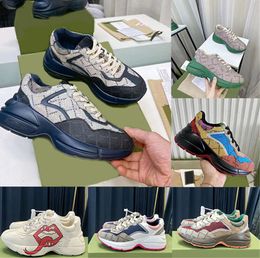 Designer Sneakers Rhyton Casual Schoenen Mannen Vrouwen Trainers Vintage Daddy Sneaker Chaussures Veelkleurige Platform Schoen 9900
