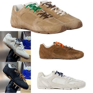 Designer Sneakers Round Teen veterschoenen Duurzame Lage luxe wandelschoenen Suede Outdoor Trainer Unisex maat EU 35-45 NXM530SL