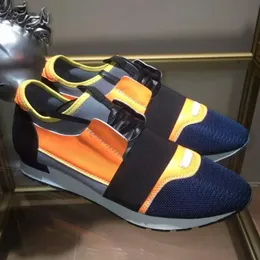 ZAPATOS DE DISEÑO ZAPATOS PARA CORRER Hombres Zapatos casuales CORREDORES DE CARRERA DE CUERO GENUINO Parte superior de malla Entrenadores de moda MUJER RACER Naranja