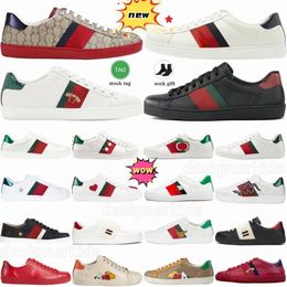 Sneakers de créateurs Chaussures Bande Bee Classic Red Broidered Snake Stripe Ivory Blue Duck Duck Stars Perle Stars Womens Mens Sneaker L8KD # #