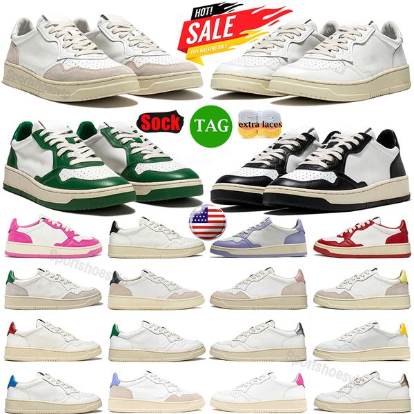 Designer USA Baskets Chaussures Pour Hommes Femmes Autrys Médaillé Action Chaussures Pour Hommes Panda Blanc Noir Plate-forme En Cuir Daim Or Vert Rouge Rose Jaune Faible Entraîneurs Occasionnels